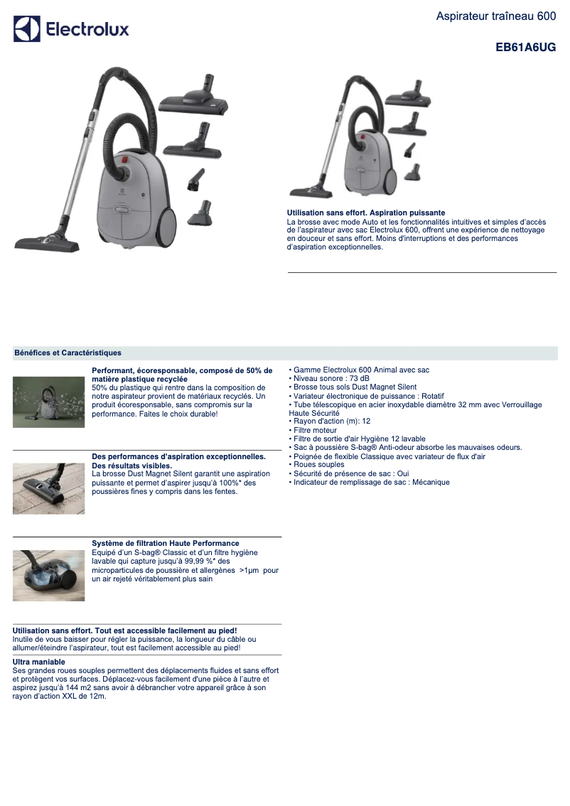Image de la première page du manuel de l'appareil EB61A6UG