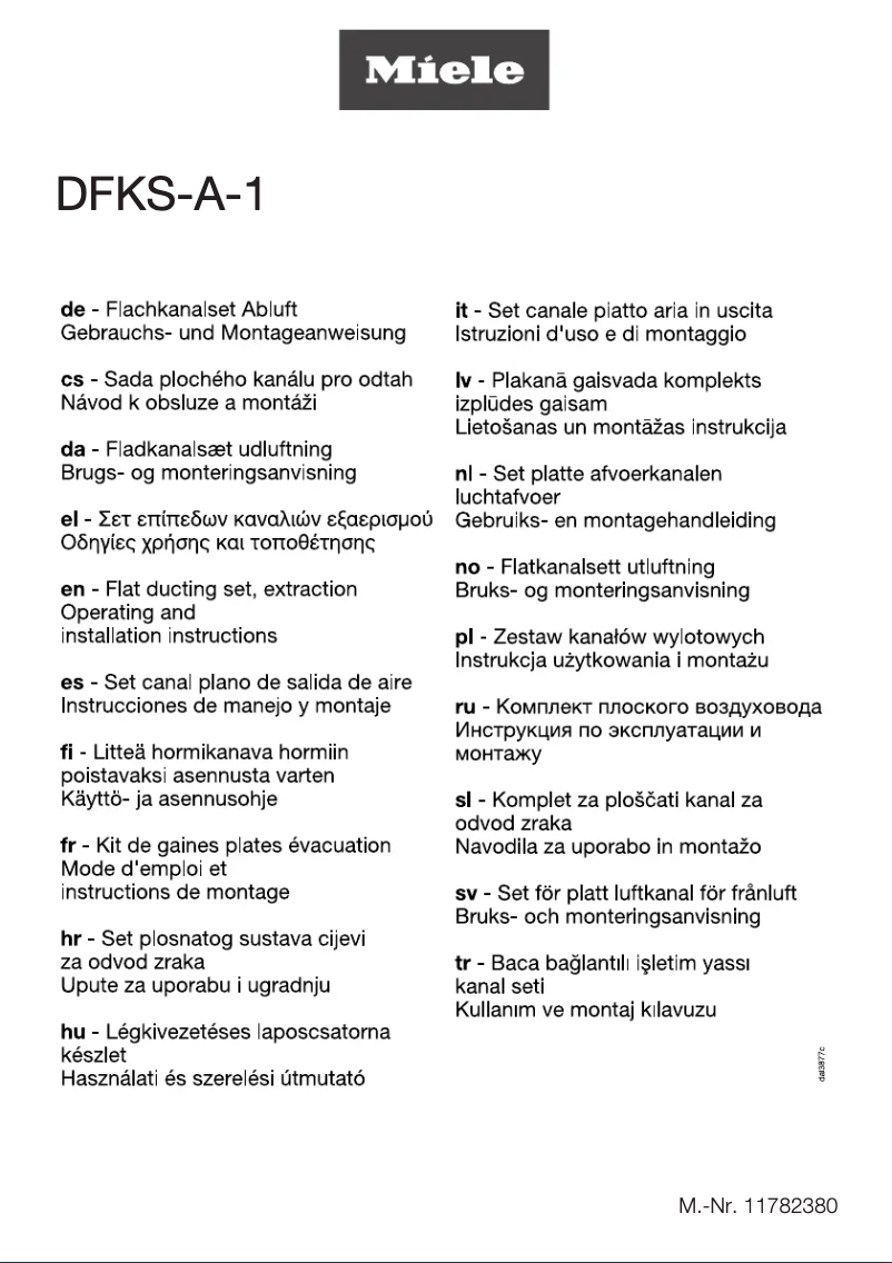 Image de la première page du manuel de l'appareil DFKS-A-1