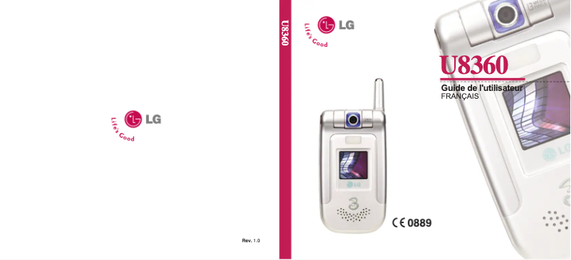 Page 1 de la notice Manuel utilisateur LG U8360