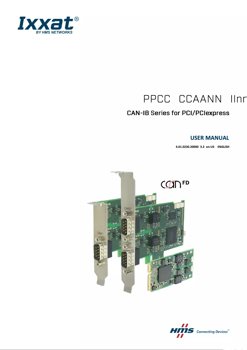 Image de la première page du manuel de l'appareil CAN-IB200/PCIe