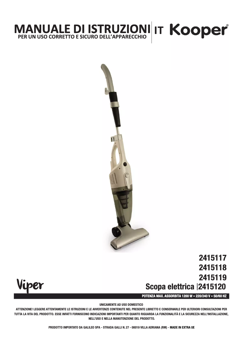 Image de la première page du manuel de l'appareil 2415117