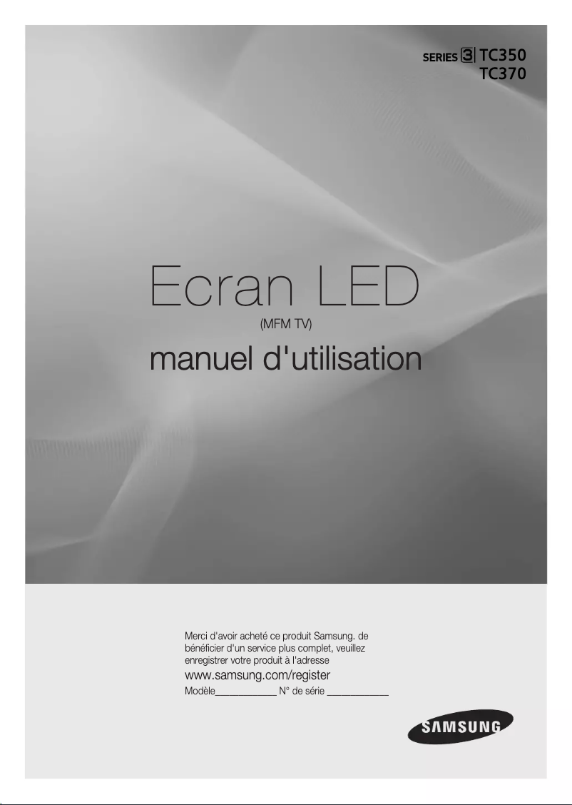 Page 1 de la notice Manuel utilisateur Samsung T27C370MW