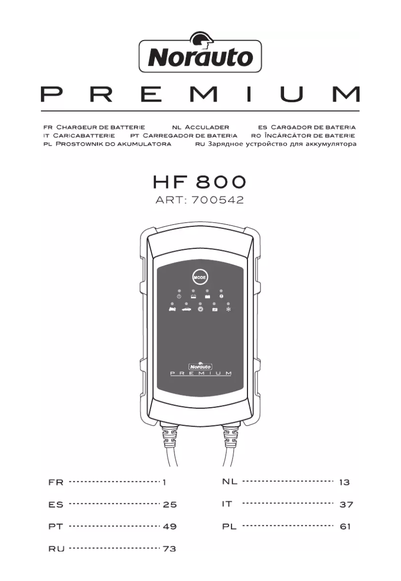 Image de la première page du manuel de l'appareil HF 800