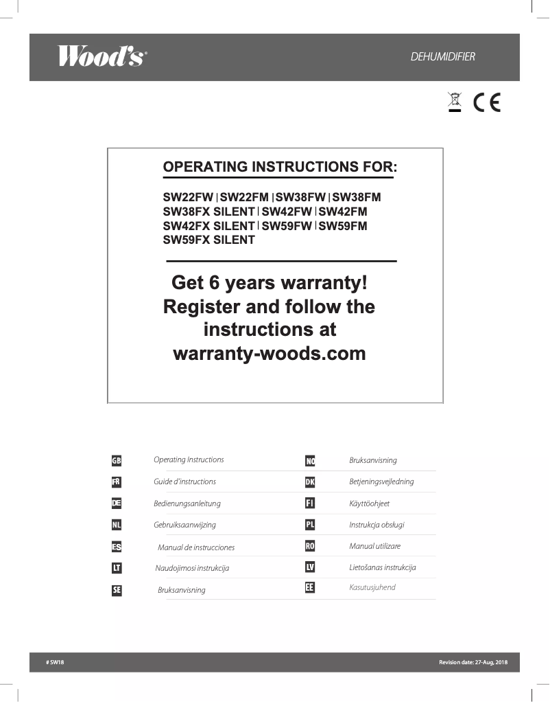 Página 1 del manual Manual de usuario Wood's SW59FM