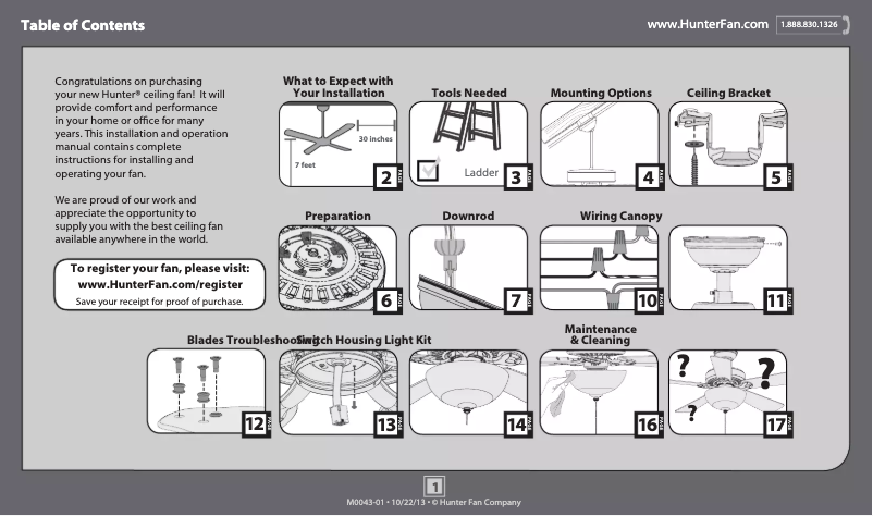 Página 1 del manual Manual de usuario Hunter Watson 52090