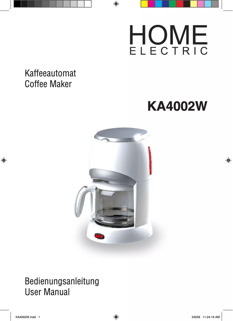 Página 1 del manual Manual de usuario Home Electric KA4002W