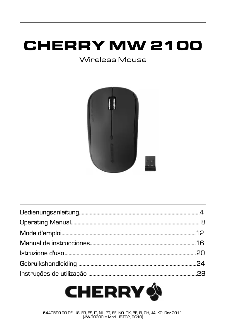 Page 1 de la notice Mode d'emploi Cherry MW 2100