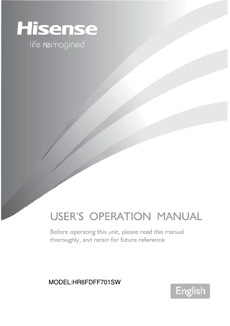 Page n°1 - Manuel utilisateur Hisense HR6FDFF
