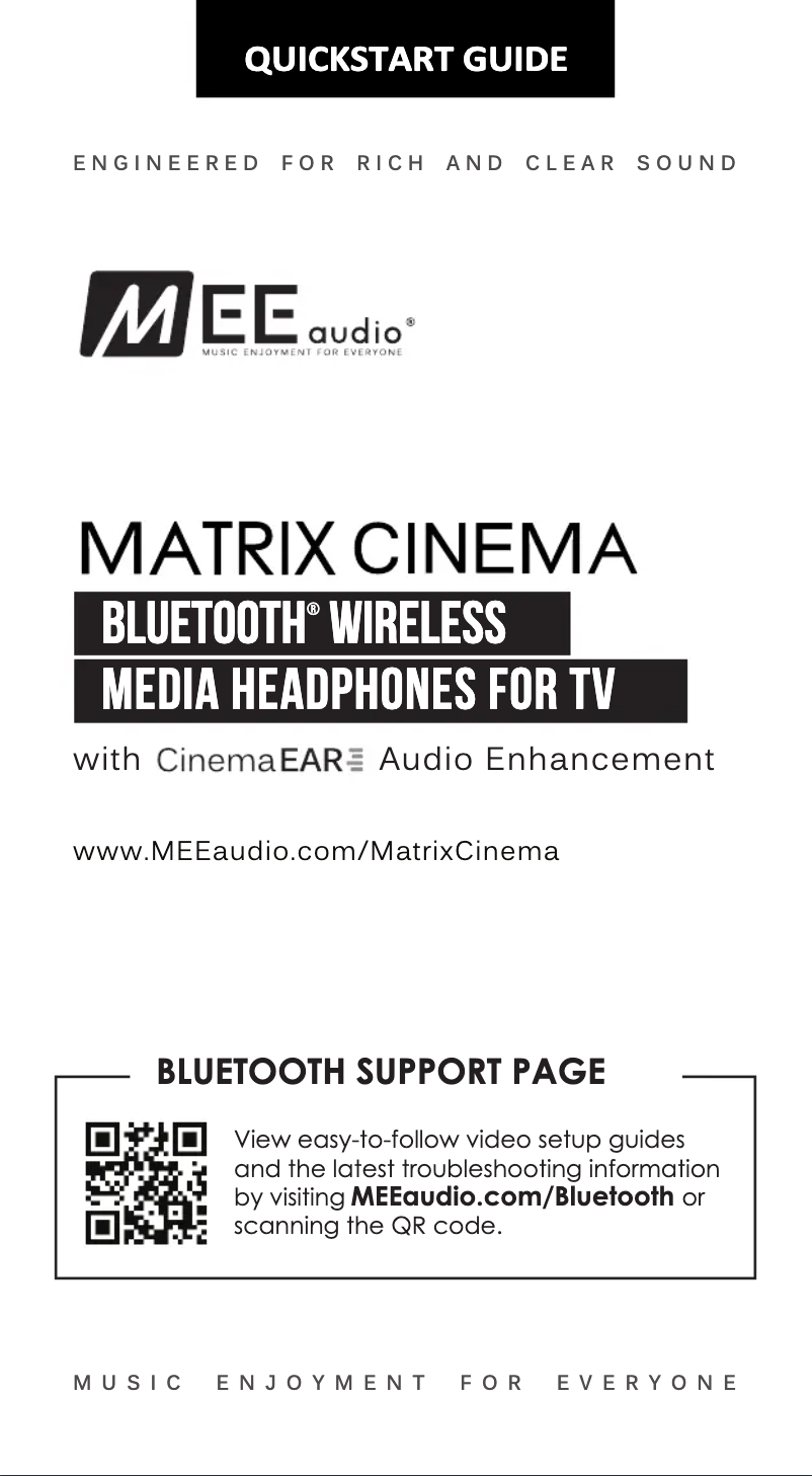Page n°1 - Manuel utilisateur MEE audio Matrix Cinema