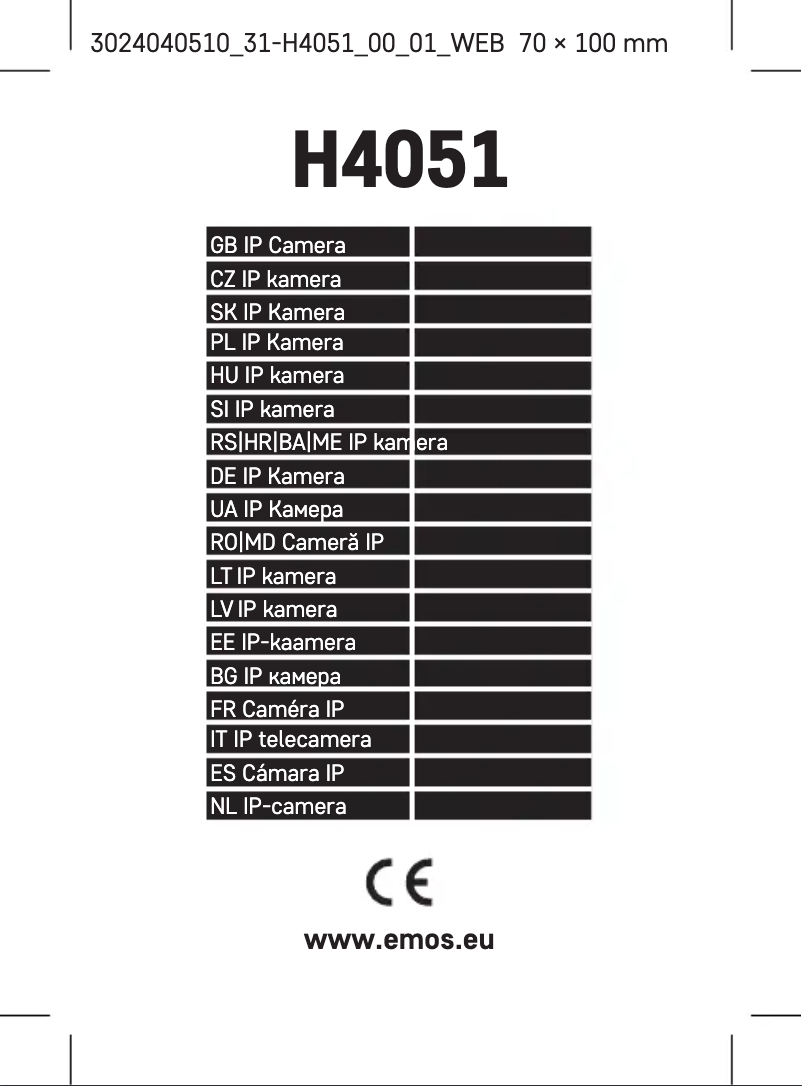 Page n°1 - Manuel utilisateur Emos H4051