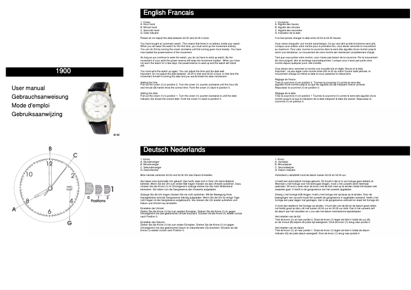 Page n°1 - Manuel utilisateur Davis 1900