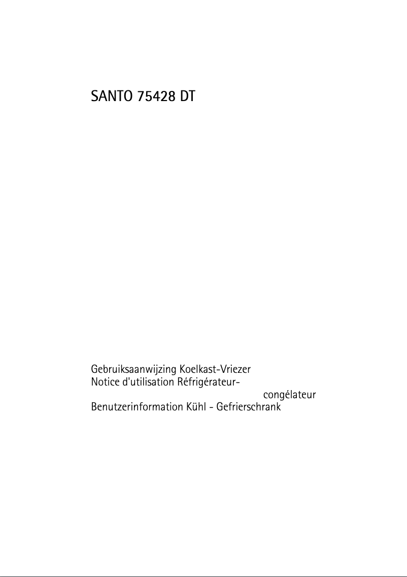 Image de la première page du manuel de l'appareil Santo 75428 DT