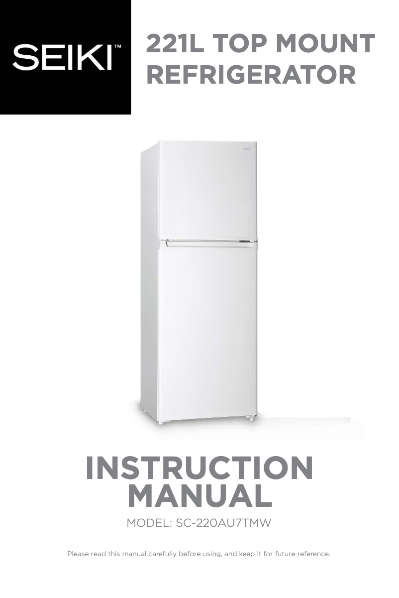 Image de la première page du manuel de l'appareil SC-220AU7TMW