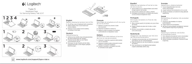 Page 1 de la notice Manuel utilisateur Logitech Type - S