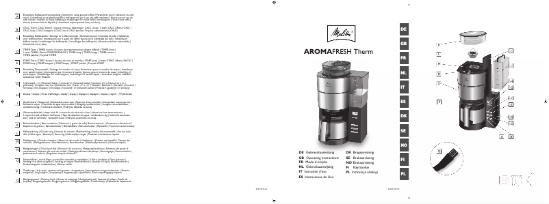 Page 1 de la notice Manuel utilisateur Melitta Aromafresh Therm