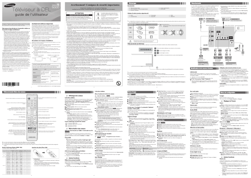 Page n°1 - Manuel utilisateur Samsung UN43J5000AF