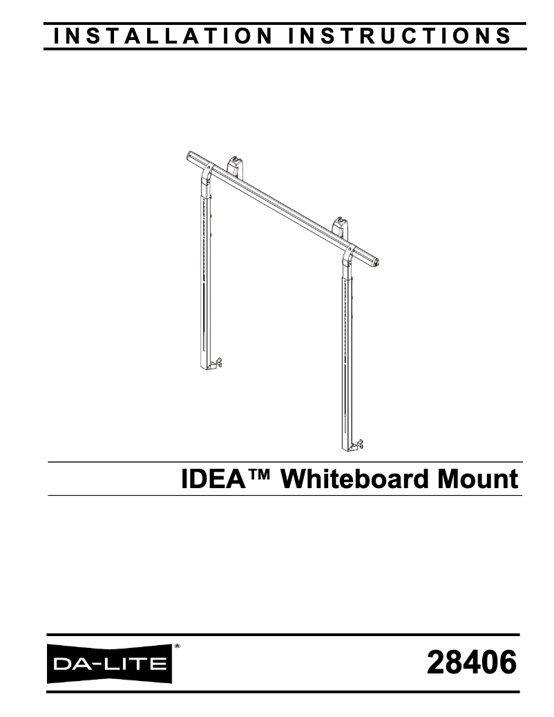 Page 1 de la notice Manuel utilisateur Da-Lite Idea 28406