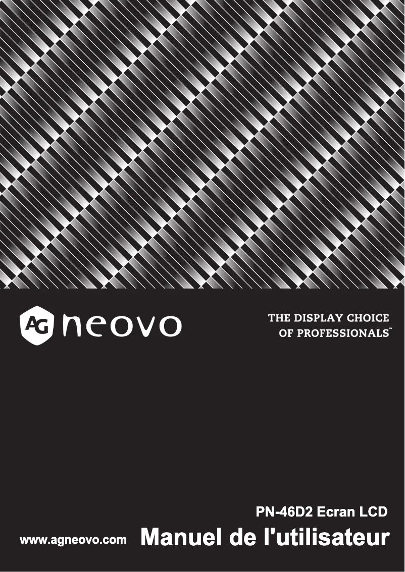 Page 1 de la notice Manuel utilisateur AG Neovo PN-46D2