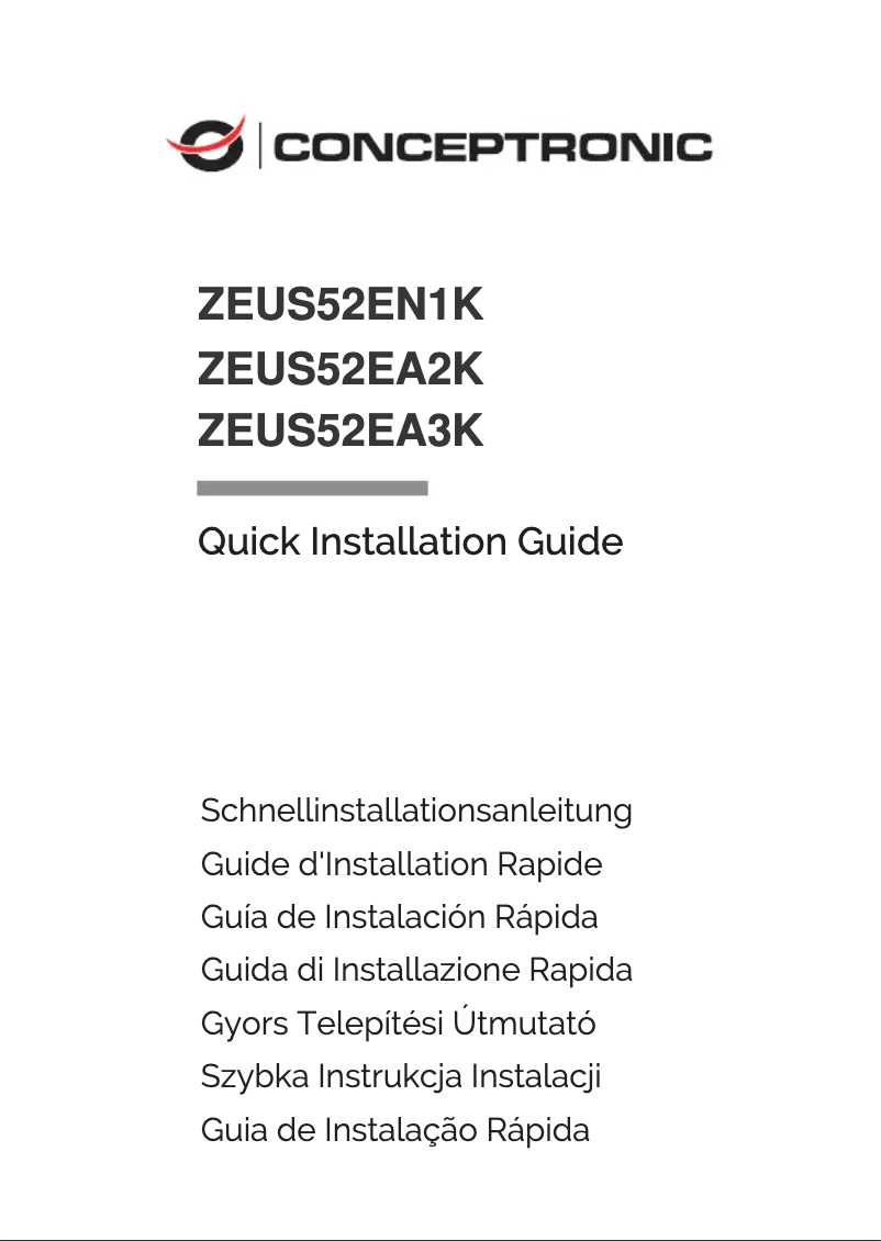 Page n°1 - Manuel utilisateur Conceptronic ZEUS52EA3K