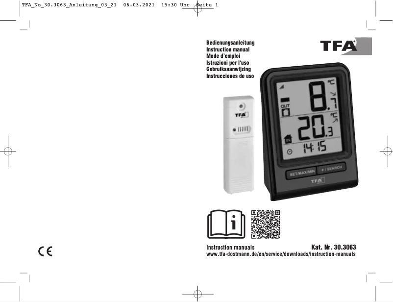 Página 1 del manual Manual de usuario TFA Prisma 30.3063.01