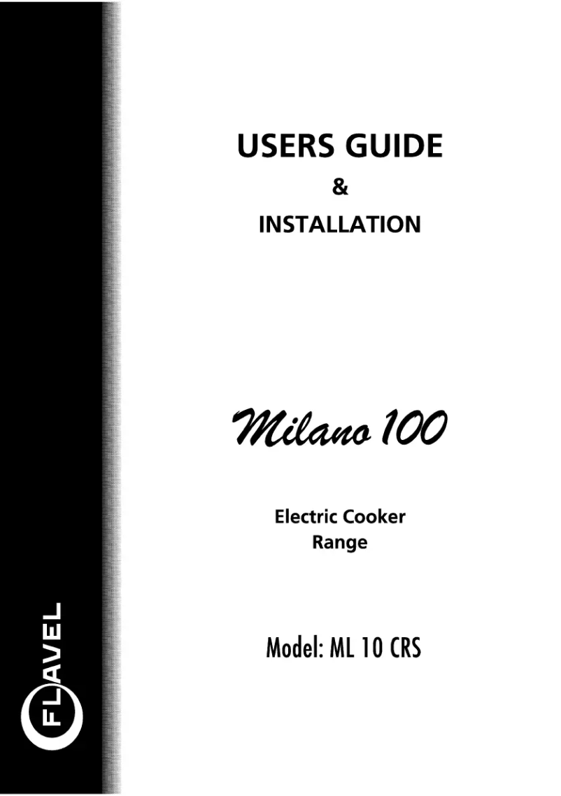 Page n°1 - Manuel utilisateur Flavel ML10CR