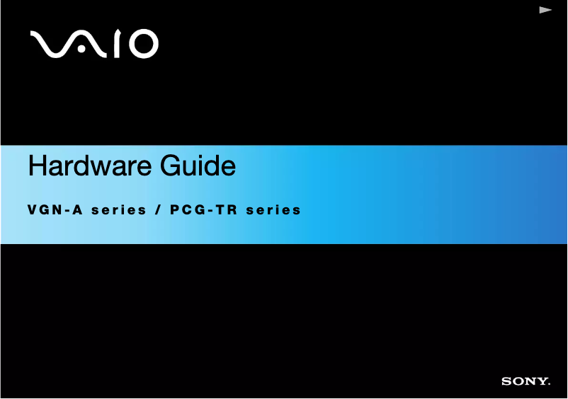 Page n°1 - Manuel utilisateur Sony Vaio VGN-A195EP