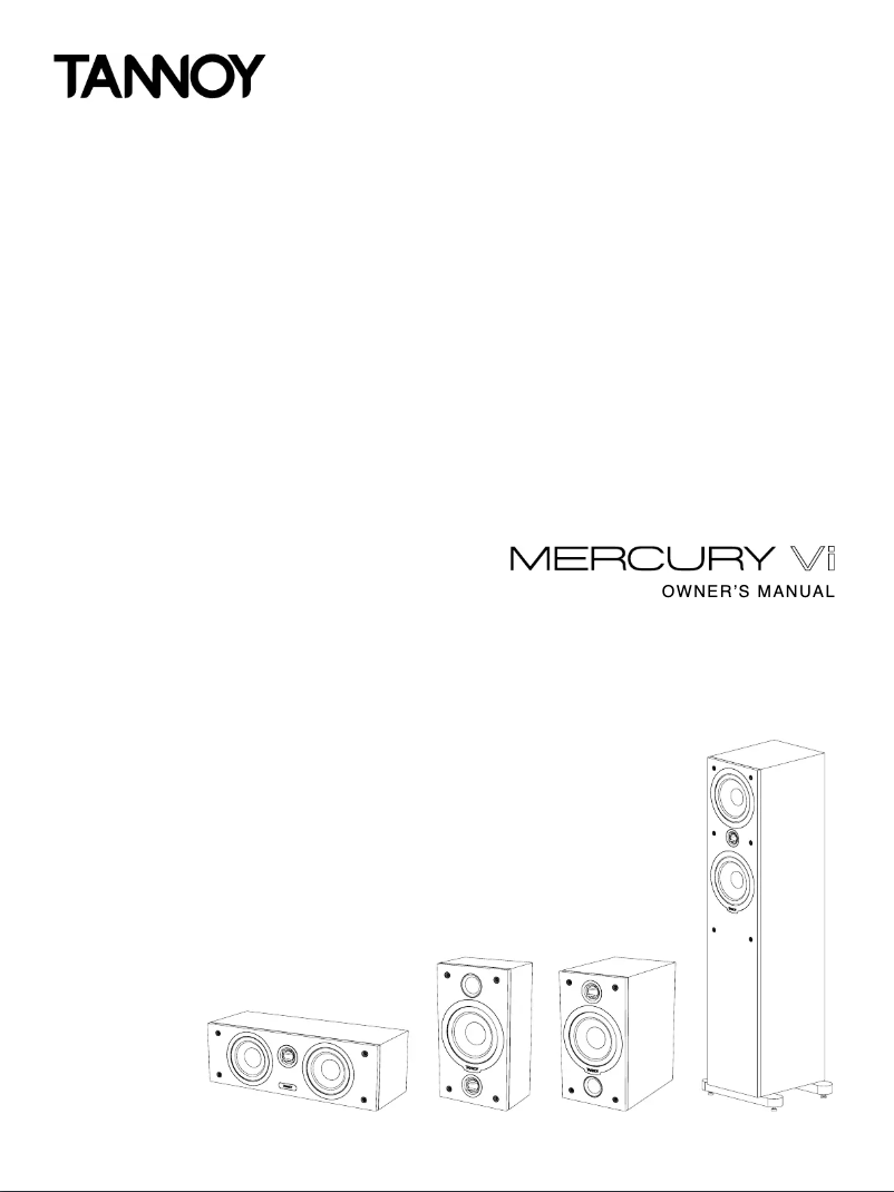Page n°1 - Manuel utilisateur Tannoy MERCURY VCi