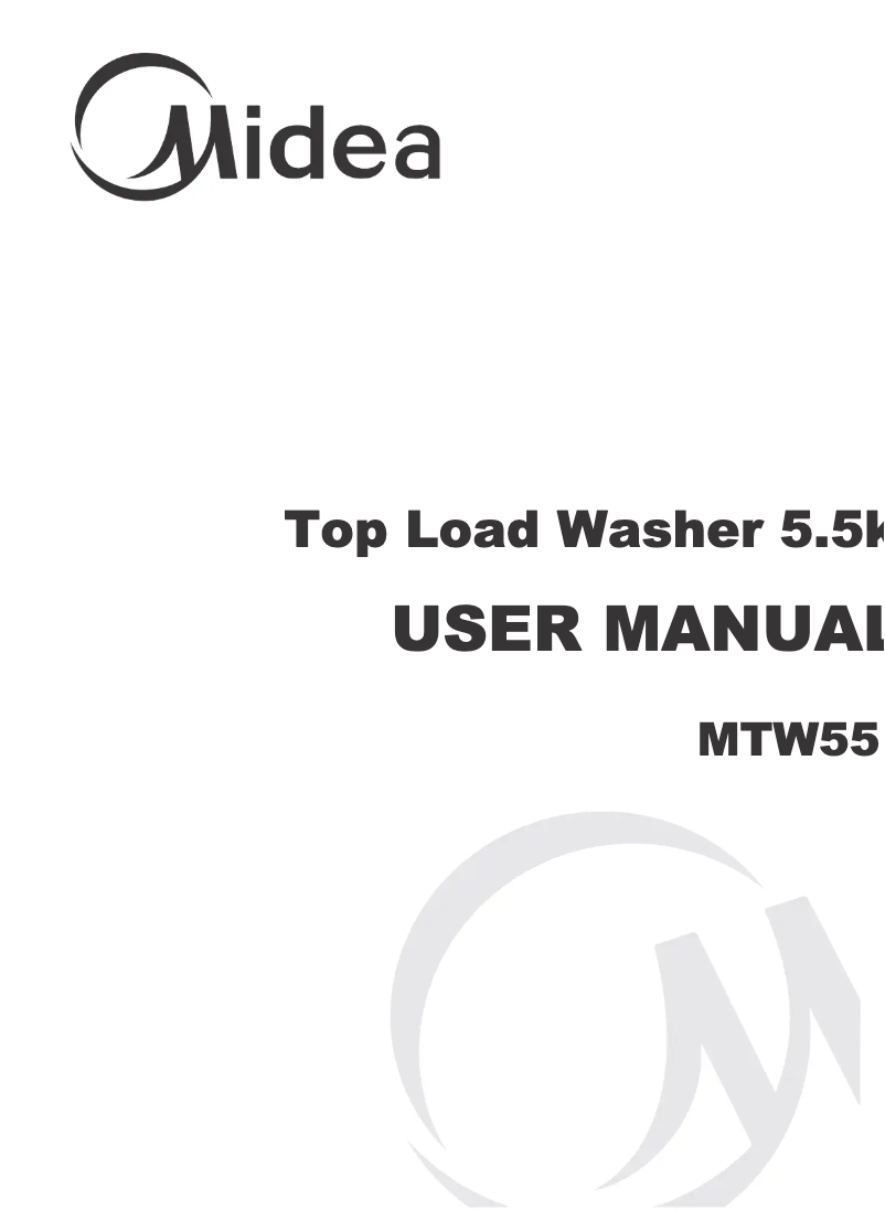 Page 1 de la notice Manuel utilisateur Midea MTW55
