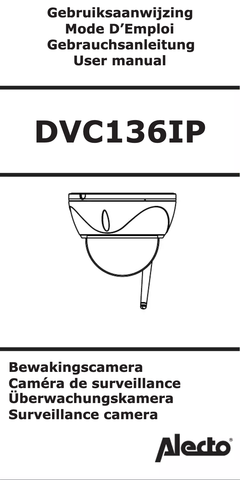 Page 1 de la notice Manuel utilisateur Alecto DVC136IP