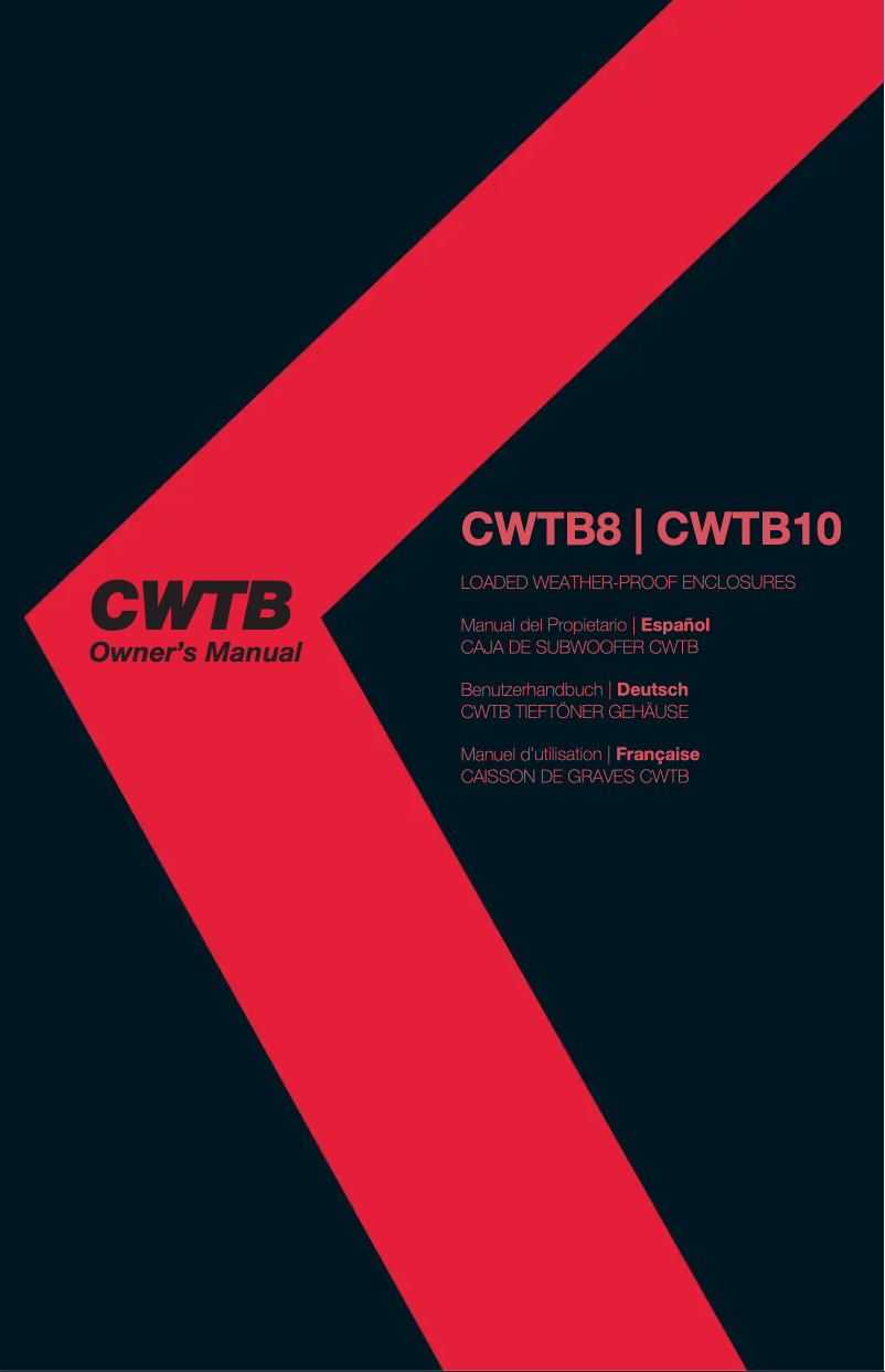 Página 1 del manual Manual de usuario Kicker CWTB82/84