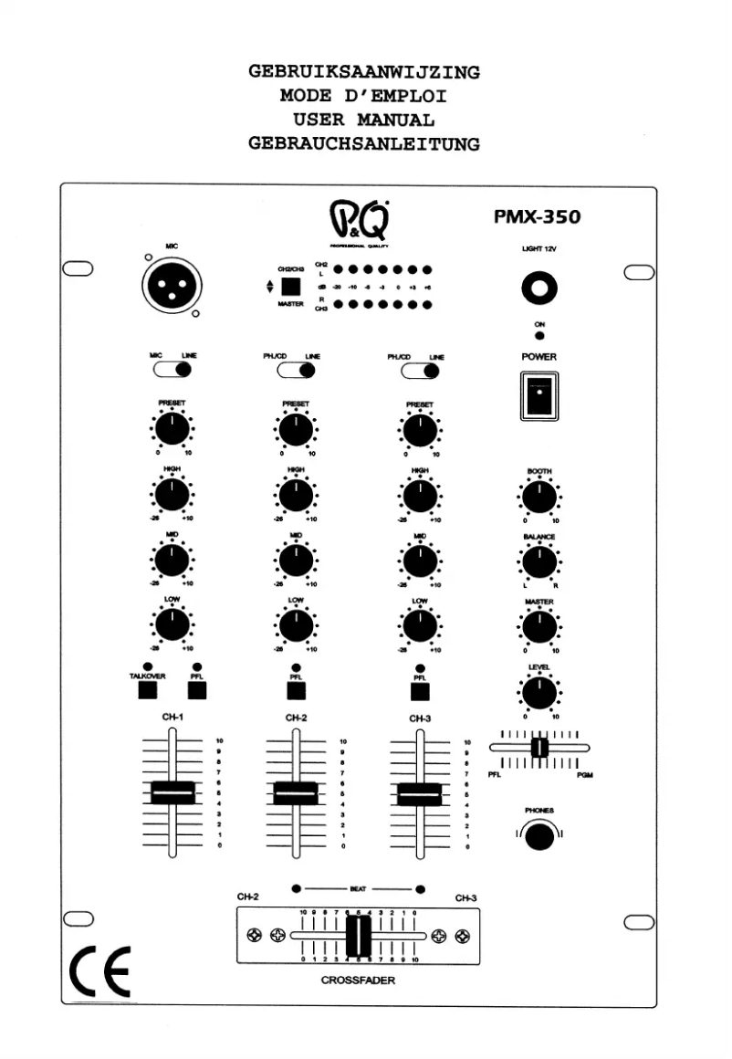 Image de la première page du manuel de l'appareil PMX-350