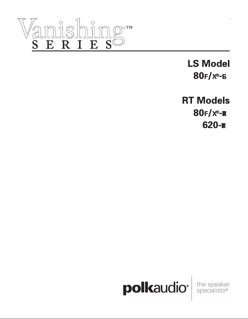 Page 1 de la notice Manuel utilisateur Polk Vanishing 620-RT