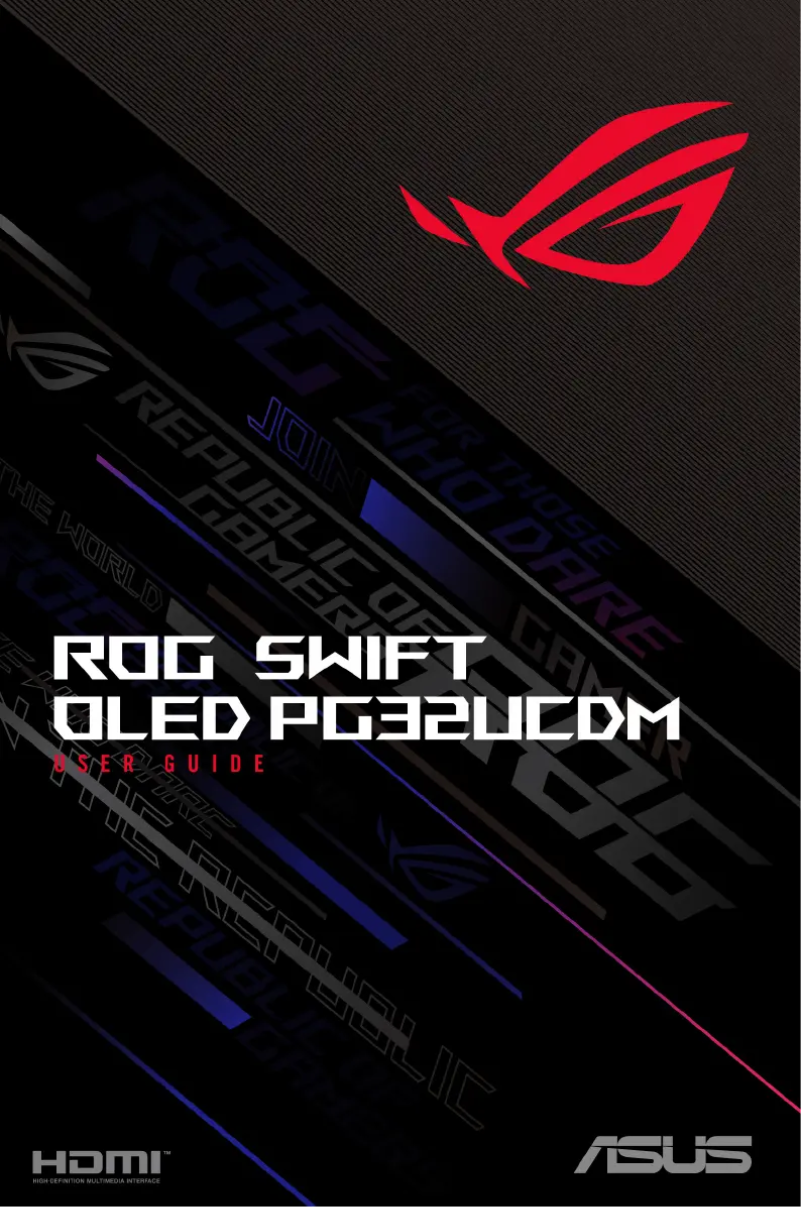 Page n°1 - Manuel utilisateur Asus ROG Swift OLED PG32UCDM