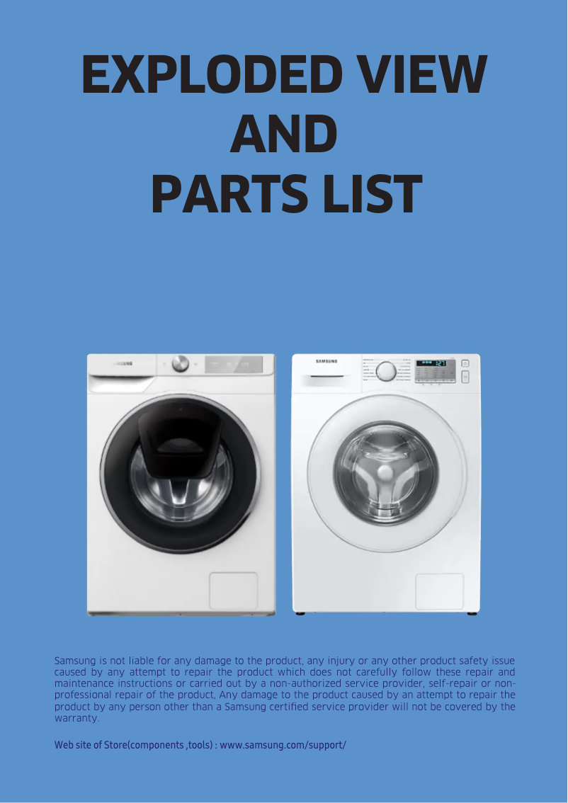 Image de la première page du manuel de l'appareil WD90T754DBH