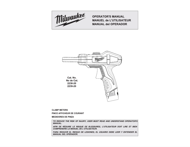 Image de la première page du manuel de l'appareil 2239-20