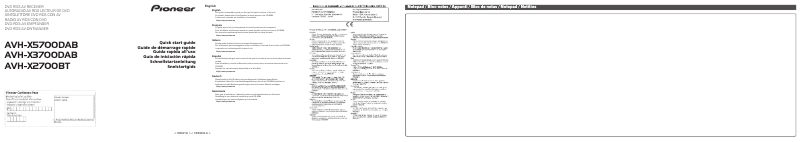 Image de la première page du manuel de l'appareil AVH-X2700BT