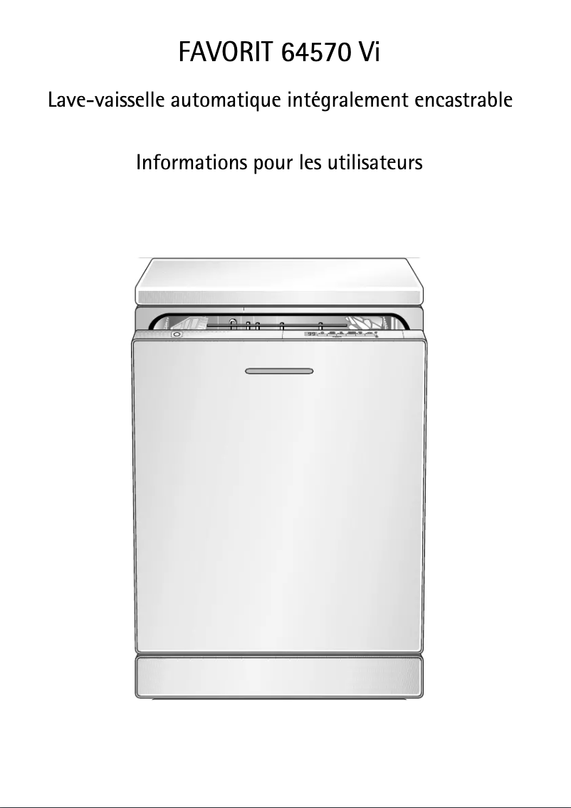 Page 1 de la notice Manuel utilisateur AEG F64570VI