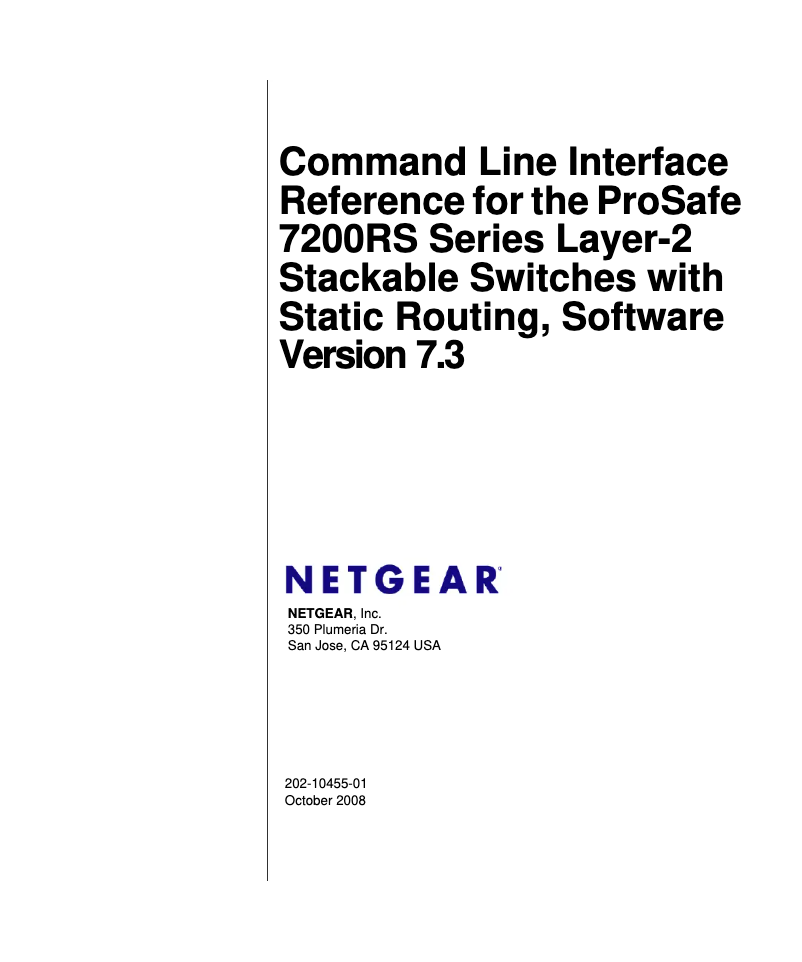 Page n°1 - Manuel utilisateur Netgear GSM7224R