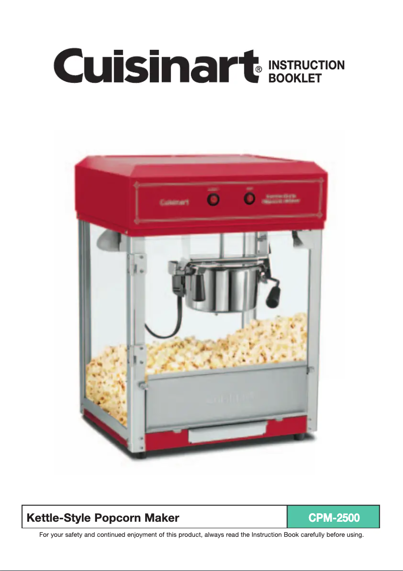 Page n°1 - Manuel utilisateur Cuisinart CPM-2500