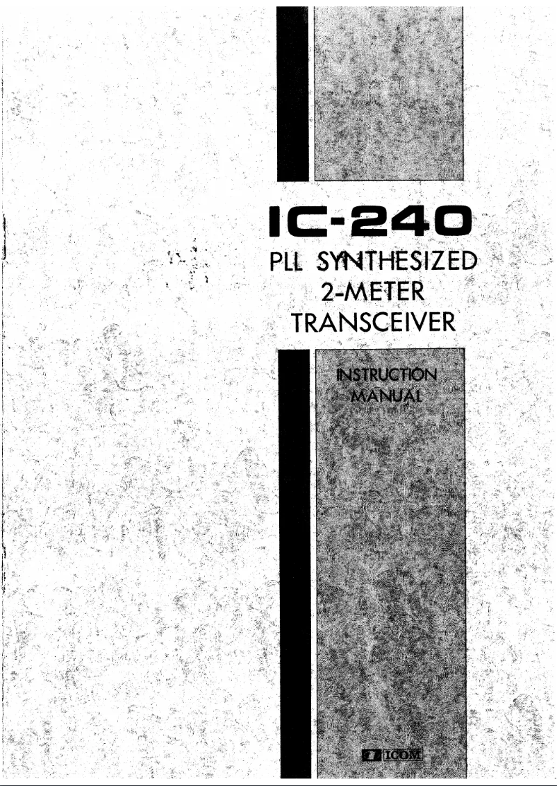 Page n°1 - Manuel utilisateur ICOM IC-240