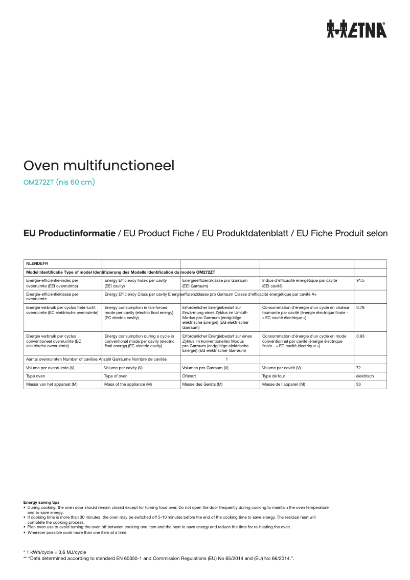 Image de la première page du manuel de l'appareil OM272ZT