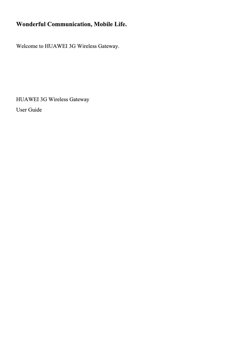 Página 1 del manual Manual de usuario Huawei B970