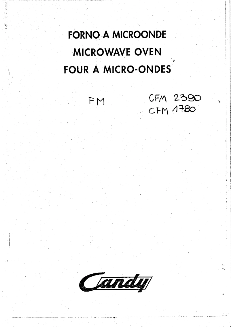 Página 1 del manual Manual de usuario Candy CFM 1780