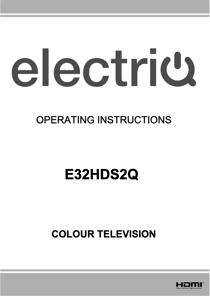 Page 1 de la notice Manuel utilisateur ElectriQ E32HDS3Q