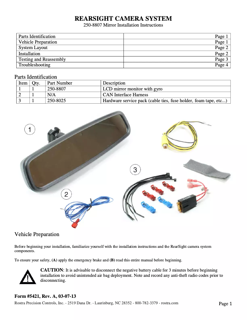 Image de la première page du manuel de l'appareil 250-8807