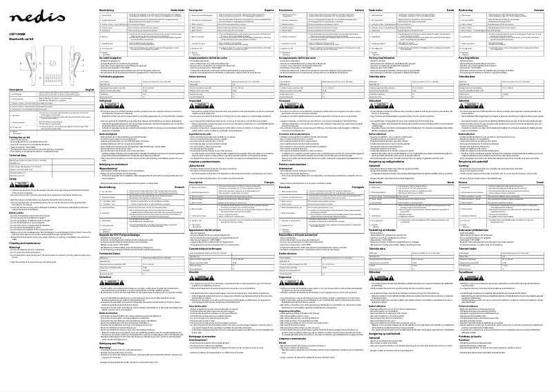 Page 1 de la notice Manuel utilisateur Nedis CKIT100BK