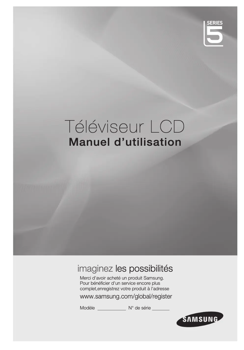 Page 1 de la notice Manuel utilisateur Samsung LA37C530F1R