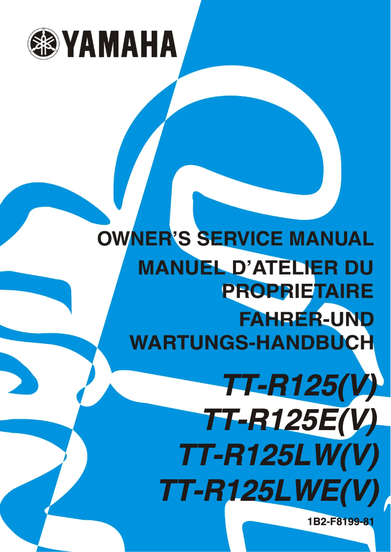 Image de la première page du manuel de l'appareil TT-R125LW (2005)