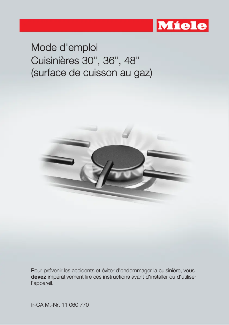 Page n°1 - Manuel utilisateur Miele HR 1956-2 DFGD
