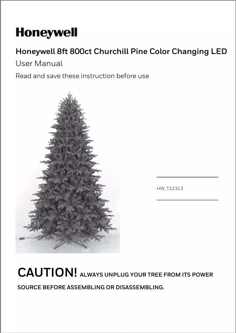 Image de la première page du manuel de l'appareil HW-T12313
